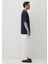 Erkek Lacivert M0612150-70497 Bisiklet Yaka T-Shirt 2