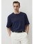 Erkek Lacivert M0612150-70497 Bisiklet Yaka T-Shirt 3