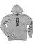 Black Kanji Text Gri Kapşonlu Sweatshirt Hoodie 1