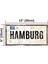 Hamburg - Pas Görünümlü Alüminyum Uv Baskılı Duvar Dekoru - Metal Dekoratif Şehir Tabelası 3