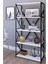 Sera Metal Kitaplık 5 Raflı Çok Amaçlı Dosya Kitap Rafı Ofis Salon Raf 150 cm Beyaz 1