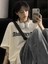 Baskılı Oversize Bisiklet Yaka T-Shirt - Beyaz 5