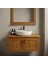 Nakkaş 100 CM,%100 Doğal Ahşap Lavabolu Banyo Dolabı,naturel,seramik Lavabo Dahil (Aynasız,armatür ve Gider Yok) 1
