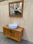 Nakkaş 100 CM,%100 Doğal Ahşap Lavabolu Banyo Dolabı,naturel,seramik Lavabo Dahil (Aynasız,armatür ve Gider Yok) 4
