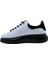 Deri Beyaz-Sıyah Sneaker Düz 777 01 2