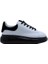 Deri Beyaz-Sıyah Sneaker Düz 777 01 5