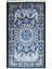 Bambu Iplikten Dokuma Parlak Tuşeli Mavi Renk Duvar Halısı (30X50 Cm) 1