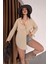 Kadın Marlot Oversize Keten Gömlek, 2025 Summer Collection 4