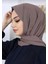 Tesettür Hijab Medine Ipeği Şal*koyu Vizon 1