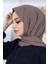 Tesettür Hijab Medine Ipeği Şal*koyu Vizon 2