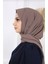 Tesettür Hijab Medine Ipeği Şal*koyu Vizon 3