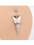 Kelebek Temalı 925 Ayar Gümüş Göbek Piercing Küpe 1