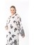 Kadın Büyük Beden Keten Kimono ve Pantolon Alt Üst Takım 24752 4