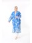 Kadın Büyük Beden Keten Kimono ve Pantolon Alt Üst Takım 24752 4