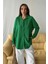 Kadın Olivia Oversize Bürümcük Kumaş Yazlık Gömlek 4