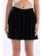 Kadın Siyah Beli Lastikli Volanlı Kloş Içi Şortlu Etek 1