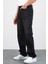 Erkek Antrasit Straight Baggy Fit Likrasız Rahat Kesim %100 Pamuk Loose Jean Pantolon George 3
