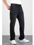 Erkek Antrasit Straight Baggy Fit Likrasız Rahat Kesim %100 Pamuk Loose Jean Pantolon George 1