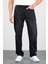 Erkek Antrasit Straight Baggy Fit Likrasız Rahat Kesim %100 Pamuk Loose Jean Pantolon George 2