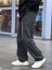 Erkek Asit Yıkama Antrasit Kot Jean Baggy Pantolon 5