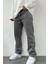 Erkek Asit Yıkama Gri Bol Paça Jean Kot Baggy Pantolon 2