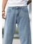 Erkek Baggy Model Açık Mavi Asit Yıkama Kot Pantolon Denim Jean 5