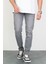 Erkek Gri Regular Fit Likralı Jean Kot Pantolon Henry 1