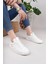 Valery Model Beyaz Deri Bağcıklı Günlük Kadın Sneakers 2