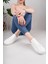 Valery Model Beyaz Deri Bağcıklı Günlük Kadın Sneakers 3