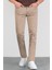 Erkek Bej Regular Fit Likralı Jean Boru Paça Rahat Kesim Kot Pantolon Benjamin 1