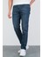Erkek Halat's Regular Fit Okyanus Mavisi Likralı Jean Kot Pantolon Josef 5