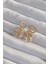 Pirinç Gold Renk Iri Zirkon Taşlı Fiyonk Model Halka Küpe - TJ-BKP9313 1