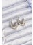 Pirinç Gold Gümüş Renkli Düz Plaka Halka Küpe - TJ-BKP9229 1