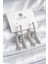 Pirinç Gümüş Renk Zirkon Taşlı Tiffany Model Vıp Seri Kadın Küpe - TJ-BKP8335 1
