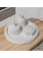 Tepsili Organizer Kapaklı Set ve Dekoratif Vazo Makyaj Masası Takılık ve Banyo Kapaklı Organizer 2