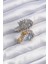 Pirinç Gold Gümüş Renkli Tırtıklı Kalp Küpe - TJ-BKP9227 2