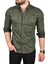 Slim Fit Kolay Ütülenebilir Pamuklu Spor Gömlek Likralı Kot Gömlek 2502505 2
