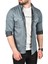 Slim Fit Kolay Ütülenebilir Pamuklu Spor Gömlek Likralı Kot Gömlek 2502505 1