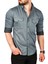 Slim Fit Kolay Ütülenebilir Pamuklu Spor Gömlek Likralı Kot Gömlek 2502505 2
