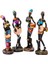 Enstrüman Çalan Afrikalı Kadın Biblo Set- Polyester Dekoratif Figür ( 15 x 4 cm ) 2