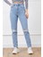 Yüksek Bel Yırtmaçlı Mom Jean Pantolon 1