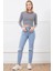 Yüksek Bel Yırtmaçlı Mom Jean Pantolon 2
