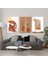 3'lü Set Kanvas Tablo Minimalist Boho Modern Kadın Vazo Merdiven Duvar Tablosu Bohemian Kanvas Tablo 3