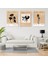 3'lü Set Kanvas Tablo Minimalist Boho Soyut Bitkiler Duvar Tablosu Salon Tablosu Bohemian Tablo 2