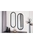 Ovaline Oval Siyah Ikili Duvar Salon Konsol Aynası 35 x 95 cm 3