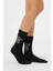 Kadın Pamuklu Özel Desenli Dikişsiz Yumuşak Dokulu Terletmez Rahat Esnek Soket Çorap 4