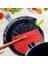 Renkli Isıya Dayanıklı Yıkanılabilir Silikon Fırın ve Airfryer Yuvarlak Pişirme Matı 23 cm 5