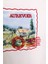 Kartpostal Baskılı Crop Tişört Beyaz 4