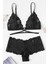 Kadın Siyah Özel Şık Sütyen Külot Takımı 1