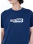 Bisiklet Yaka Baskılı Lacivert Erkek T-Shirt M5SM-TST1304 4